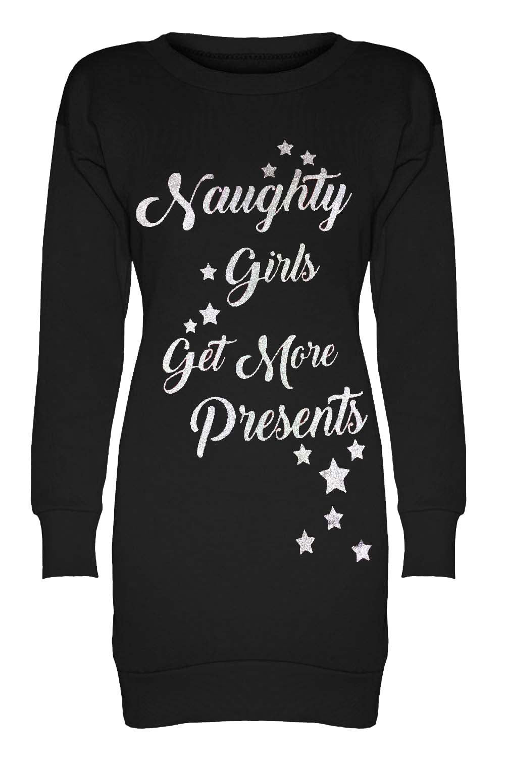 Naughty Or Nice Slogan Christmas Jumper - bejealous-com