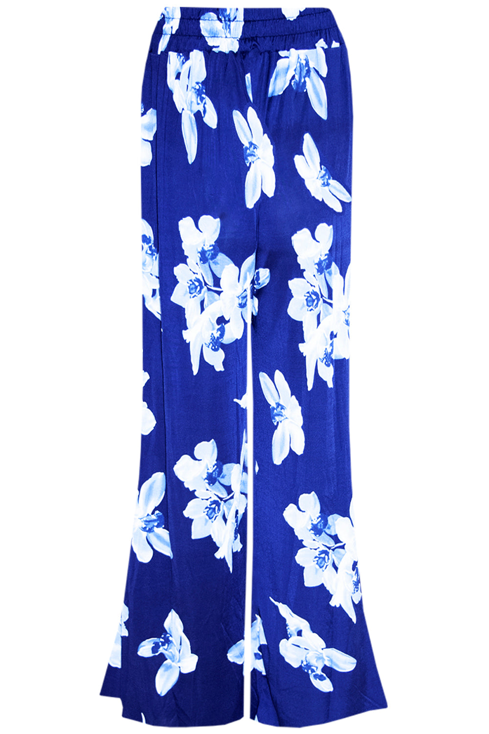 High Waist Red Floral Wide Leg Trousers