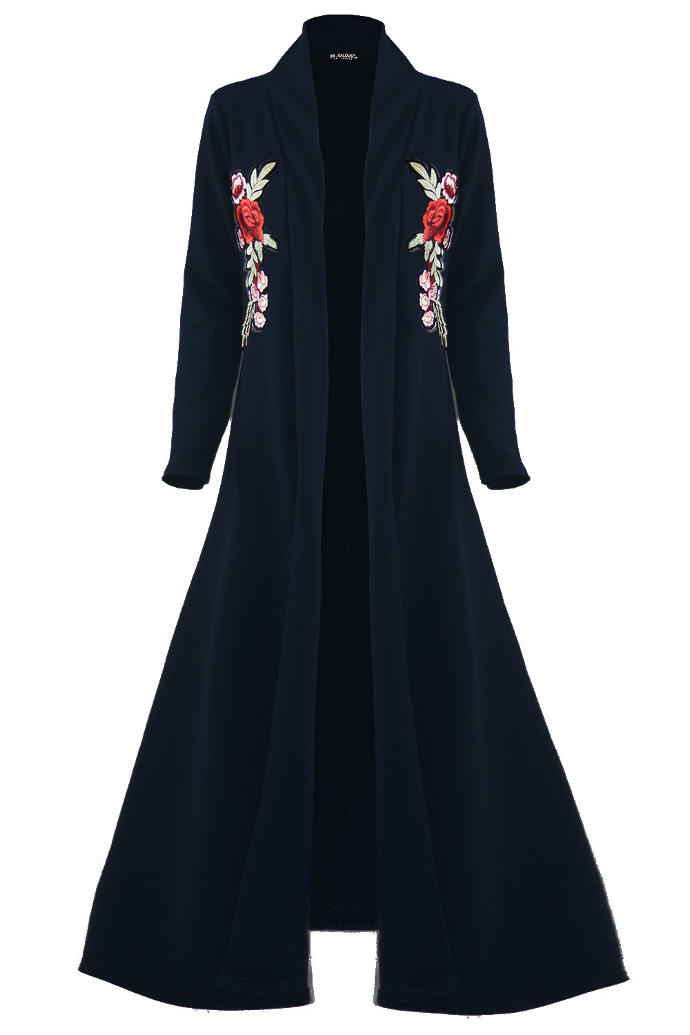 Paris Long Sleeve Floral Embroidered Maxi Jacket