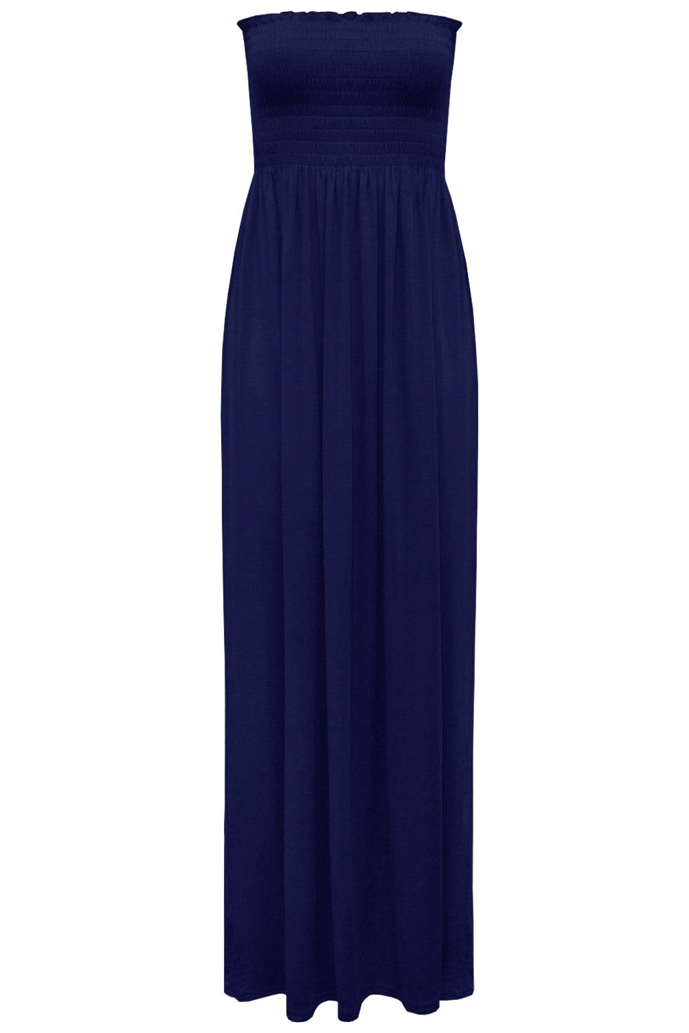 Kiana Ruched Bandeau Jersey Maxi Dress