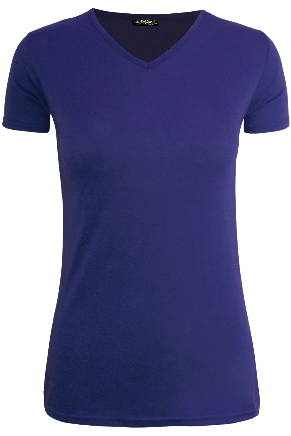 Short Sleeve Basic Black Vneck Tshirt