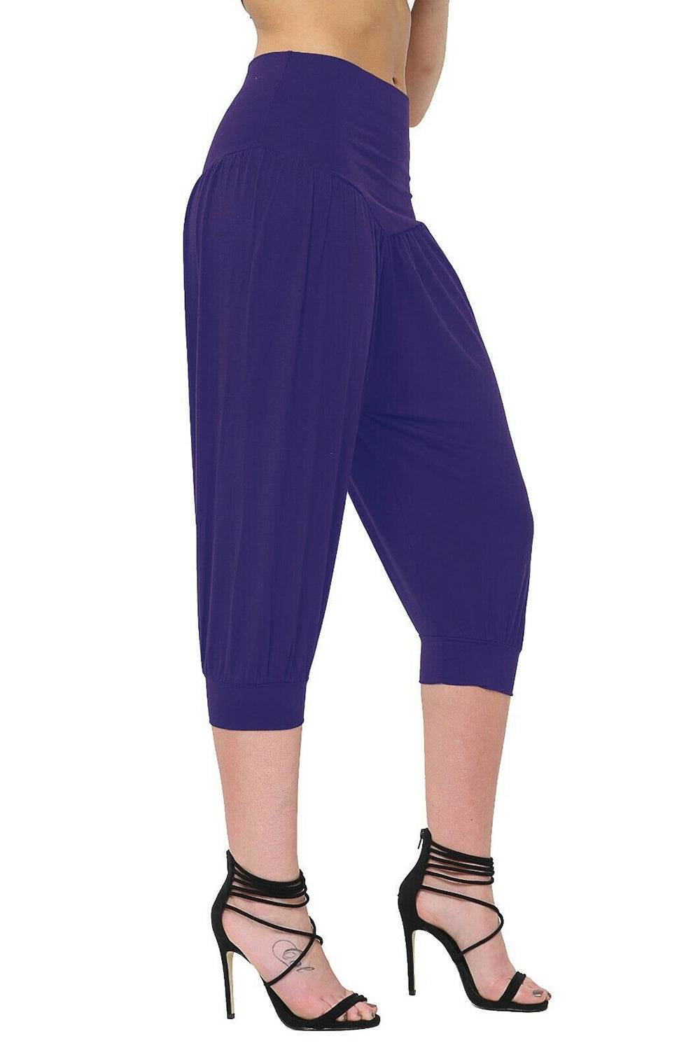 Lola 3/4 Length Ali Baba Plain Harem Pants