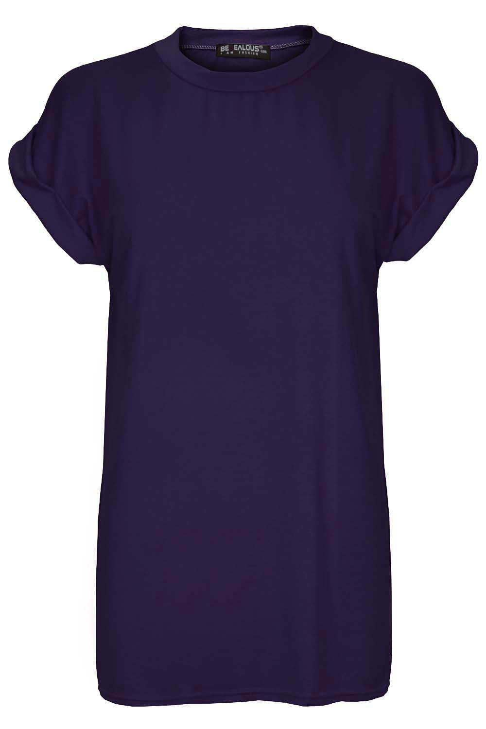 Hannah Roll Sleeve Oversized Jersey Tshirt