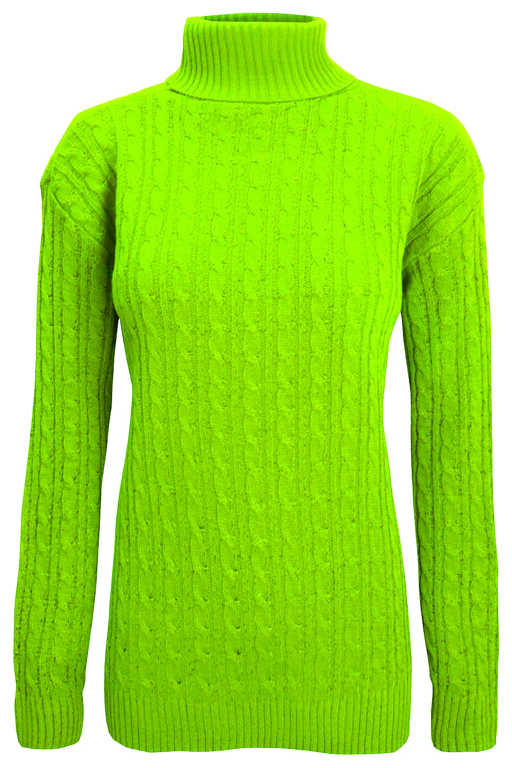 Lily Roll Neck Cable Knit Long Sleeve Jumper