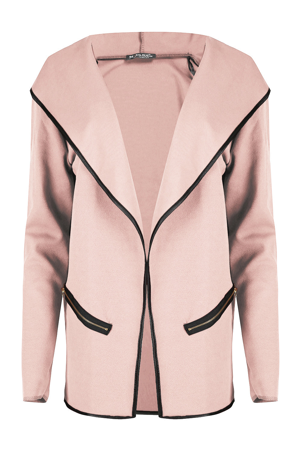 Sasha Contrast Piped Hooded Cardigan Jacket