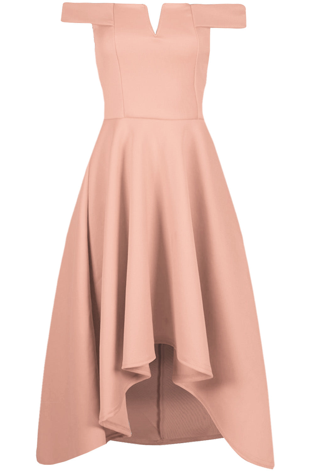 Natalia V Bar Off Shoulder Midi Swing Dress