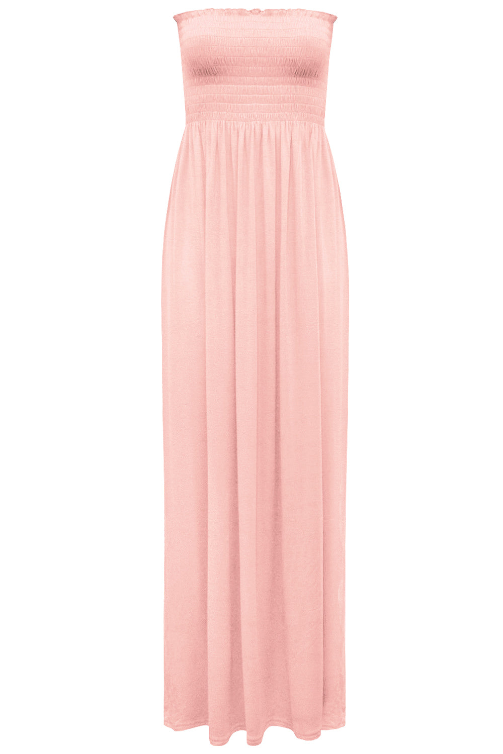 Kiana Ruched Bandeau Jersey Maxi Dress