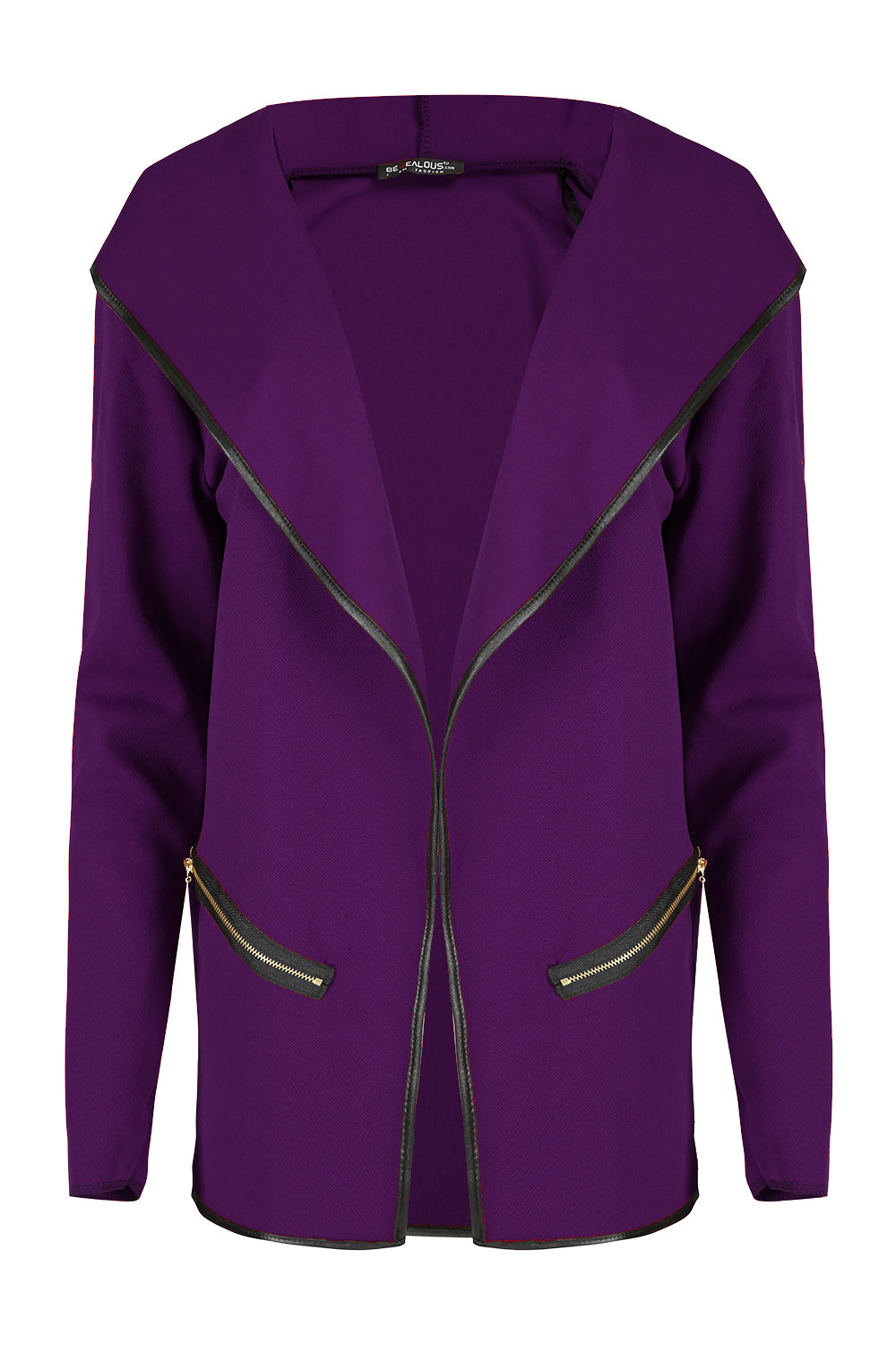 Sasha Contrast Piped Hooded Cardigan Jacket