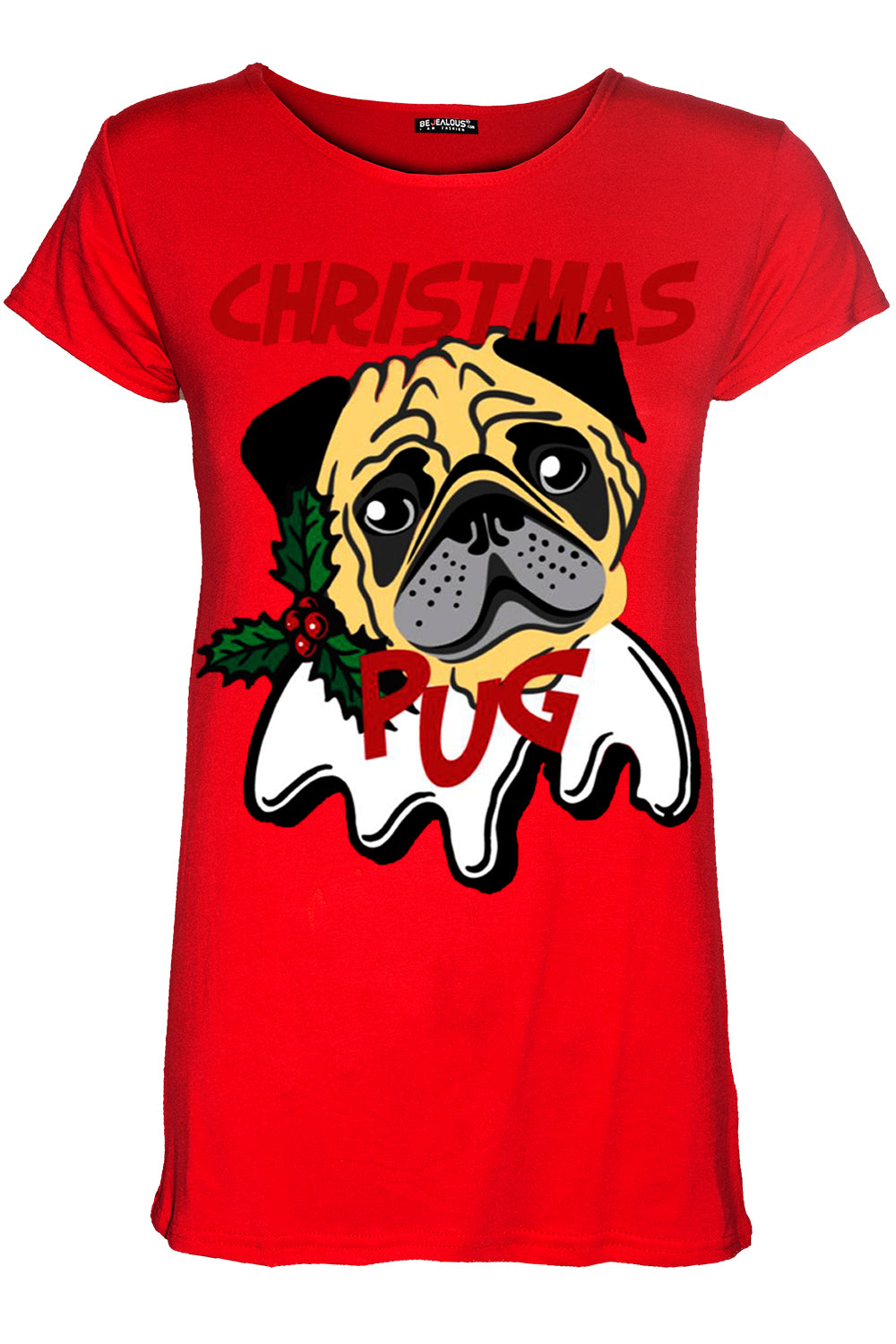 Maisie Christmas Cap Sleeve Xmas Tee T Shirt Top