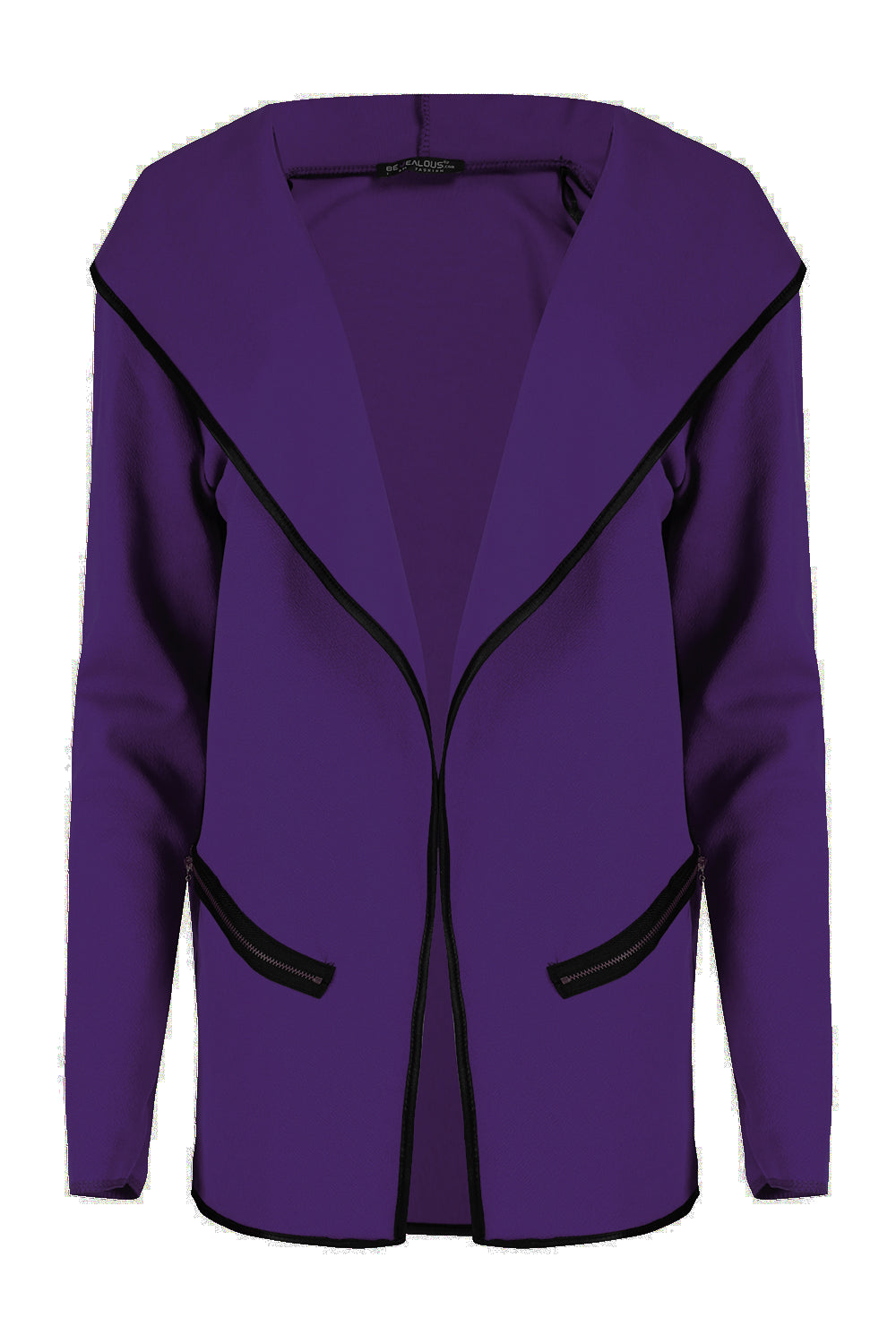 Sasha Contrast Piped Hooded Cardigan Jacket