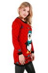 Long Sleeve Christmas Penguin Oversized Knitted Jumper