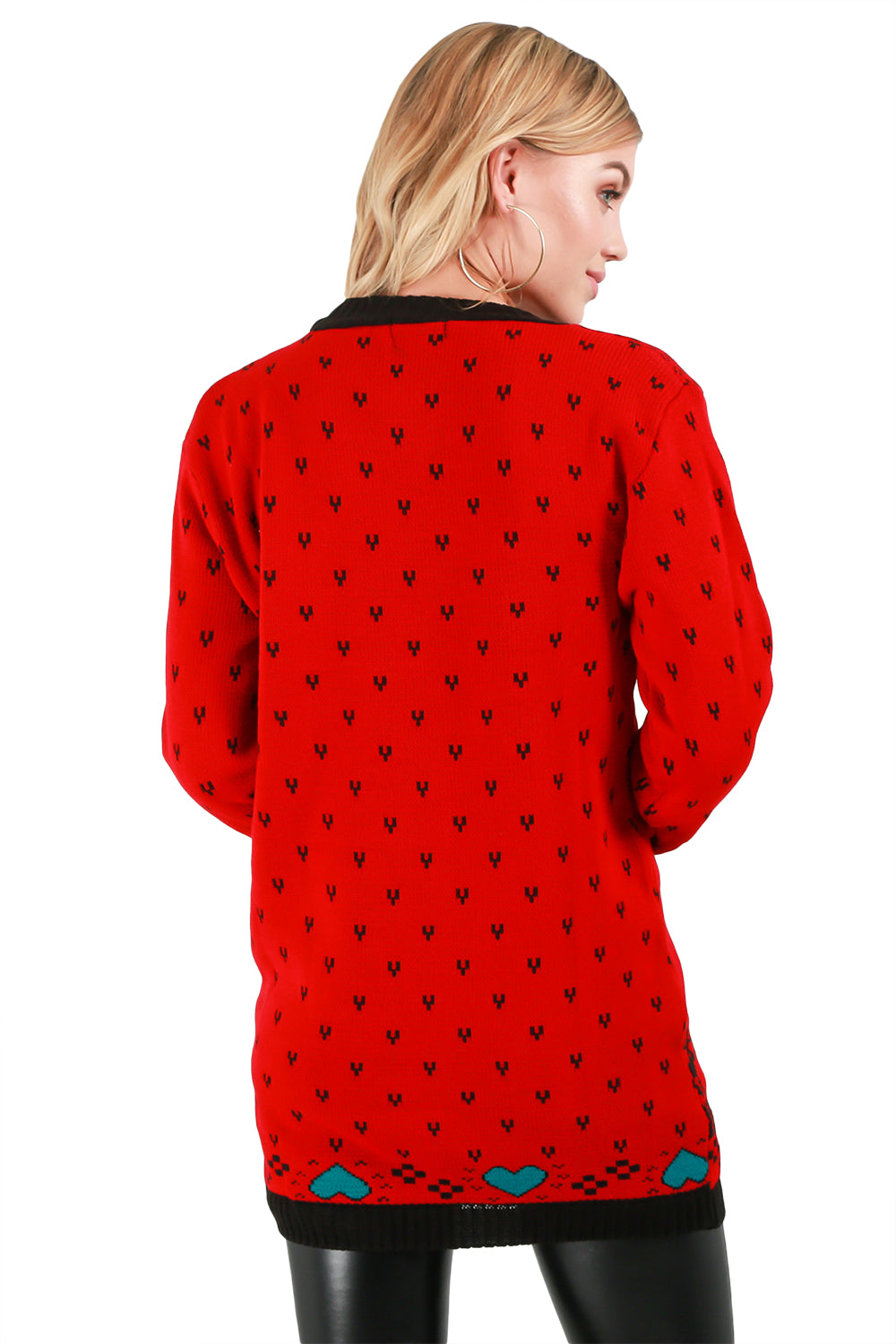 Long Sleeve Christmas Penguin Oversized Knitted Jumper