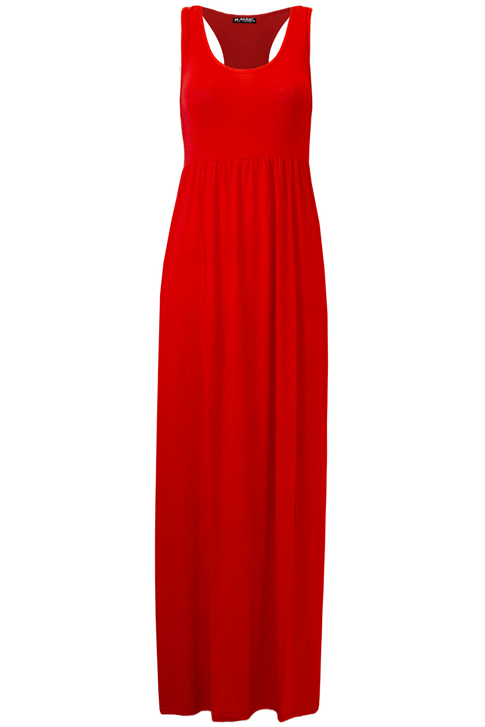 Jersey Sleeveless Maxi Dress with Pockets - bejealous-com