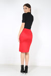 Chloe Side Split Bodycon Midi Skirt