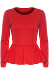 Aria Frill Long Sleeve Mini Dress Top