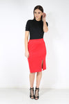 Chloe Side Split Bodycon Midi Skirt