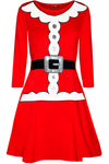 Long Sleeve Mrs Clause Christmas Dress - bejealous-com
