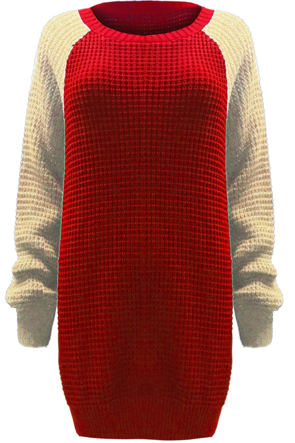 Saskia Colour Block Knitted Jumper Dress