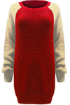 Saskia Colour Block Knitted Jumper Dress