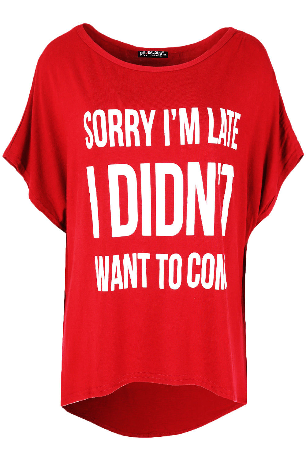 Kassie Roll Sleeve Slogan Print Tshirt
