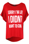 Kassie Roll Sleeve Slogan Print Tshirt