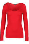 Aria Scoop Neck Long Sleeve Plain T Shirt