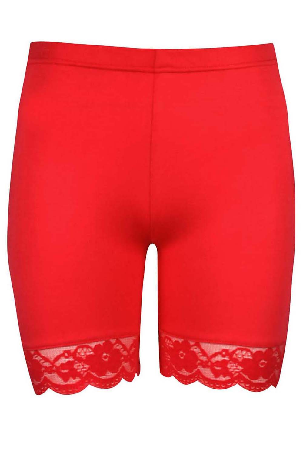 Zoe Lace Trim Basic Jersey Cycling Shorts