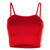 Carrieanne Strappy Cami Basic Jersey Crop Top