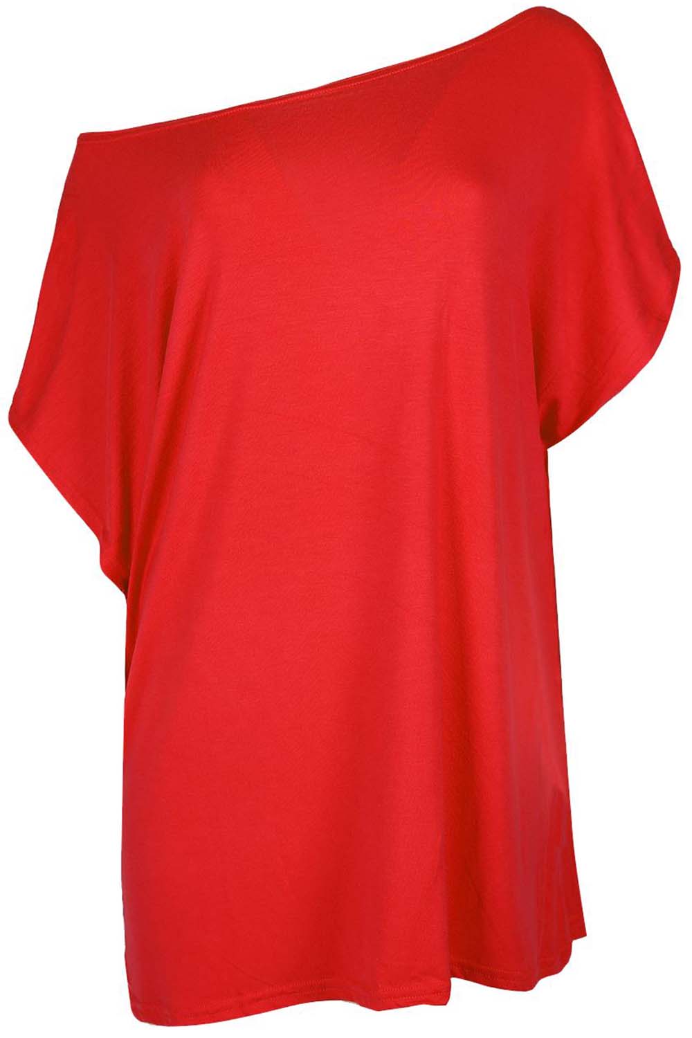 Lula Basic Oversized Bardot Jersey Tshirt