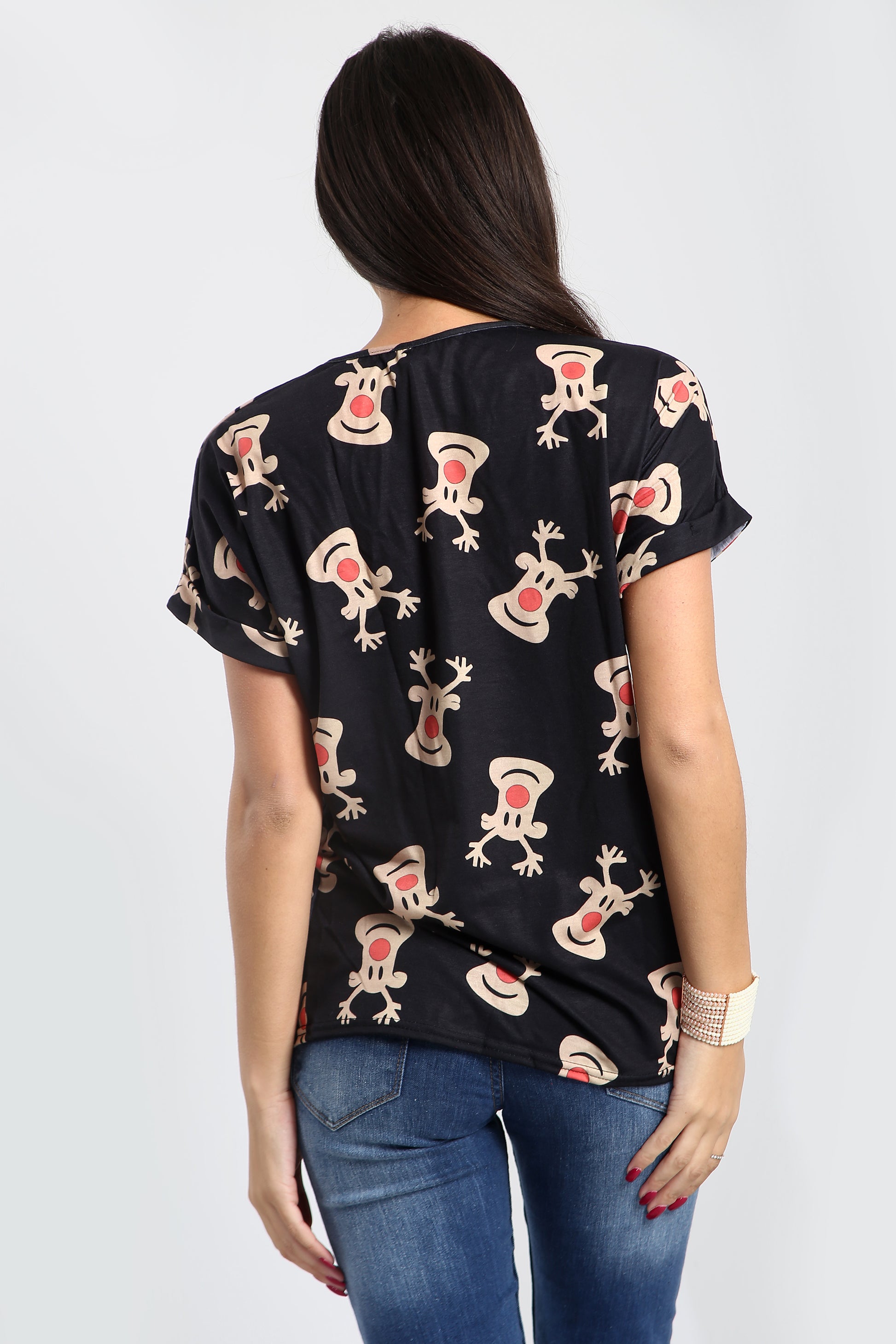 Isla Christmas Santa Reindeer Baggy T Shirt