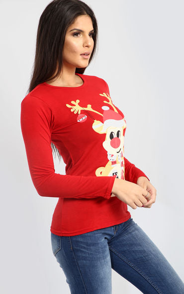 Emily Reindeer Tree Bells Christmas T Shirt