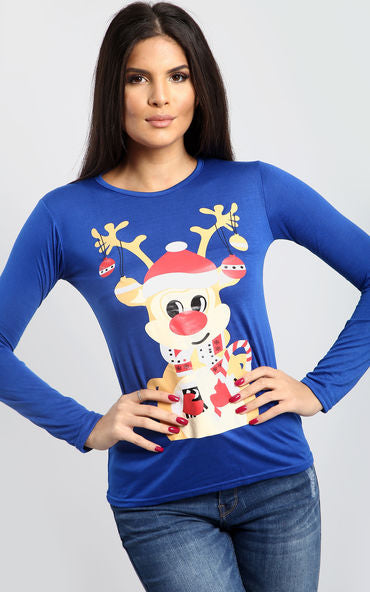 Emily Reindeer Tree Bells Christmas T Shirt