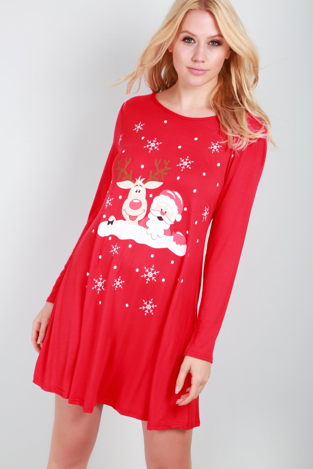 Christmas Reindeer Swing Dress