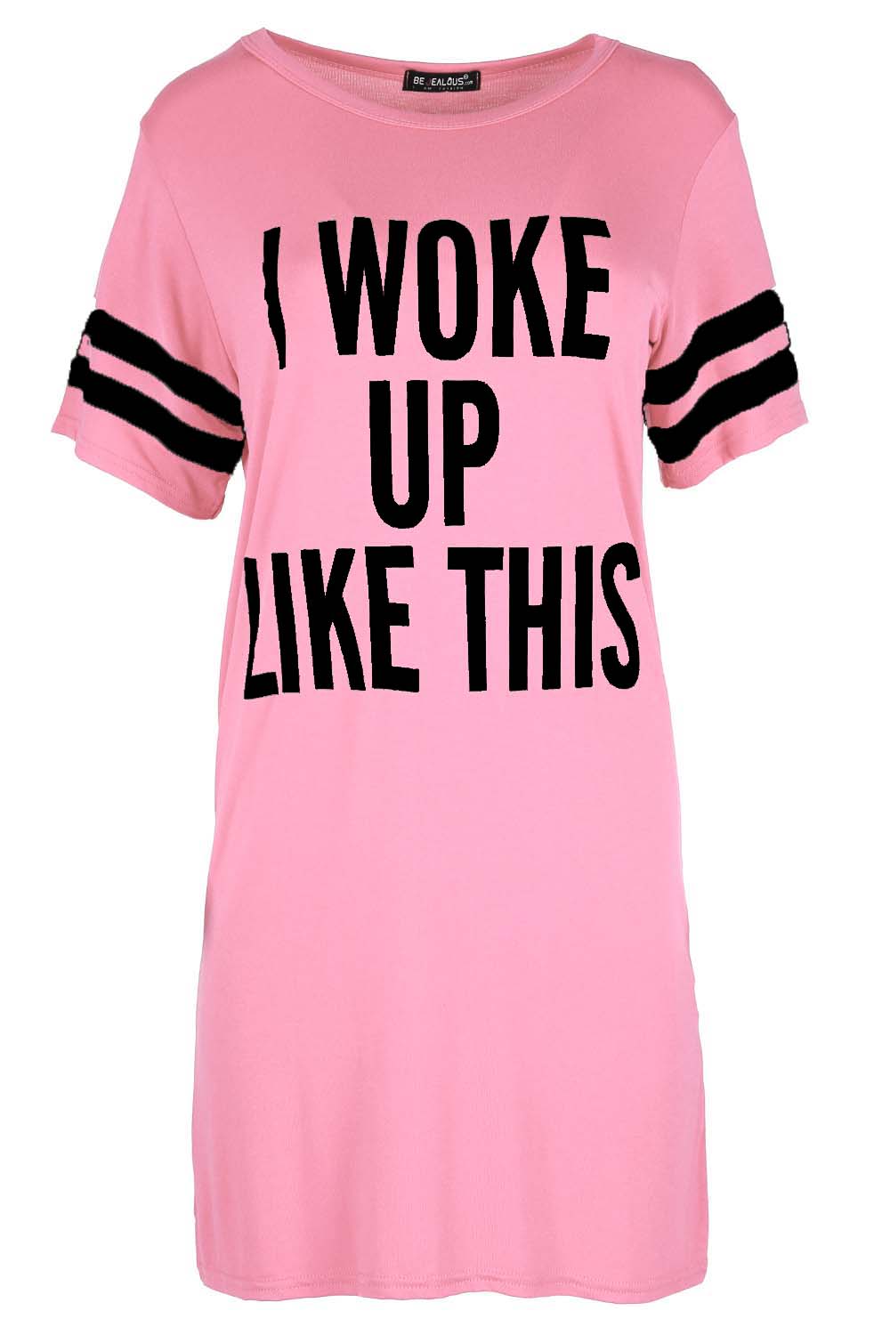 Plus I Woke Up Like This Slogan Night Dress