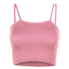 Carrieanne Strappy Cami Basic Jersey Crop Top