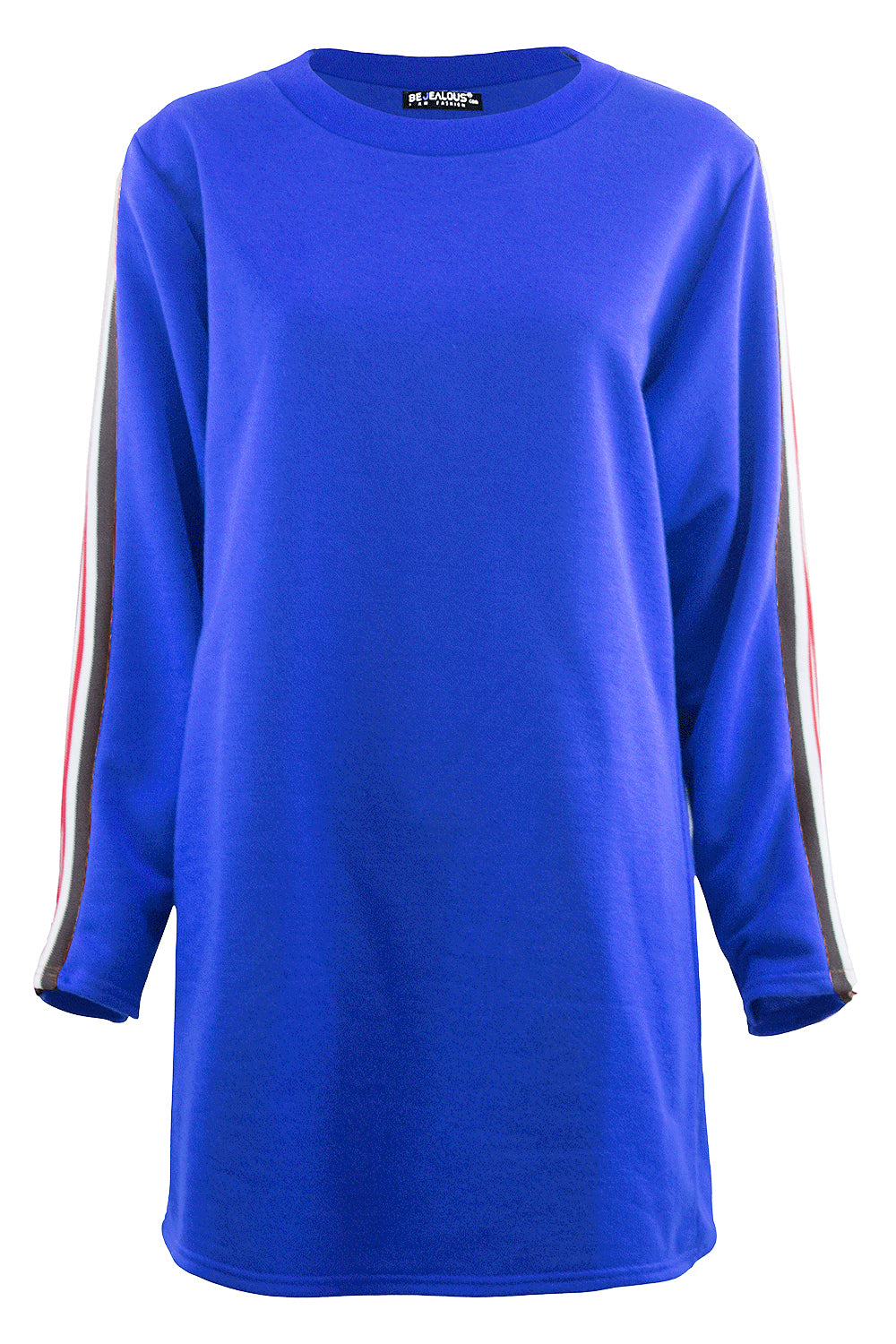 Amelie Stripe Sleeve Oversized Jumper Dress - Be Jealous