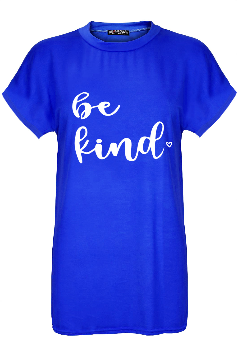Mia Be kind Heart Printed Baggy Basic T Shirt