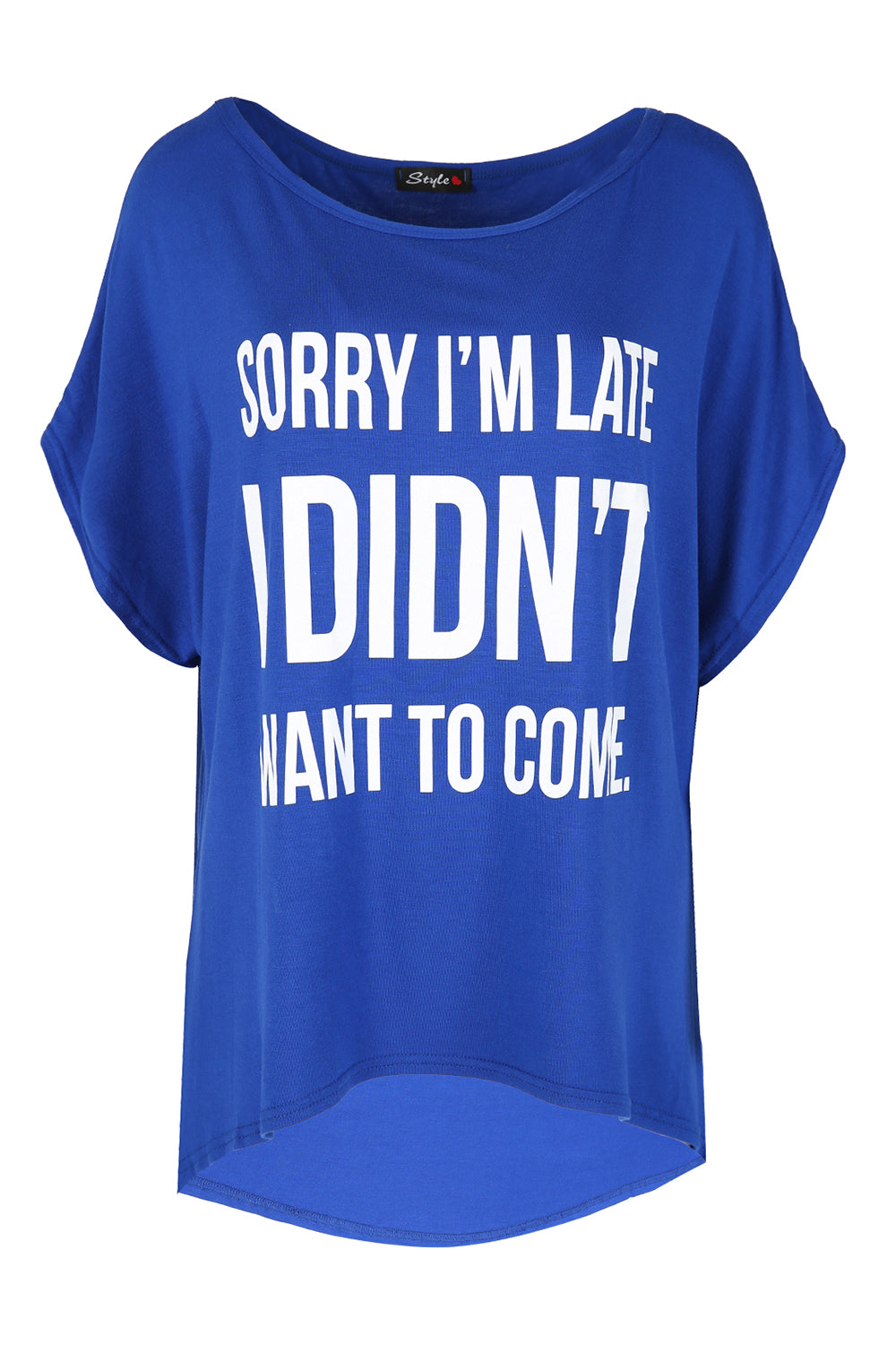 Kassie Roll Sleeve Slogan Print Tshirt