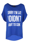 Kassie Roll Sleeve Slogan Print Tshirt