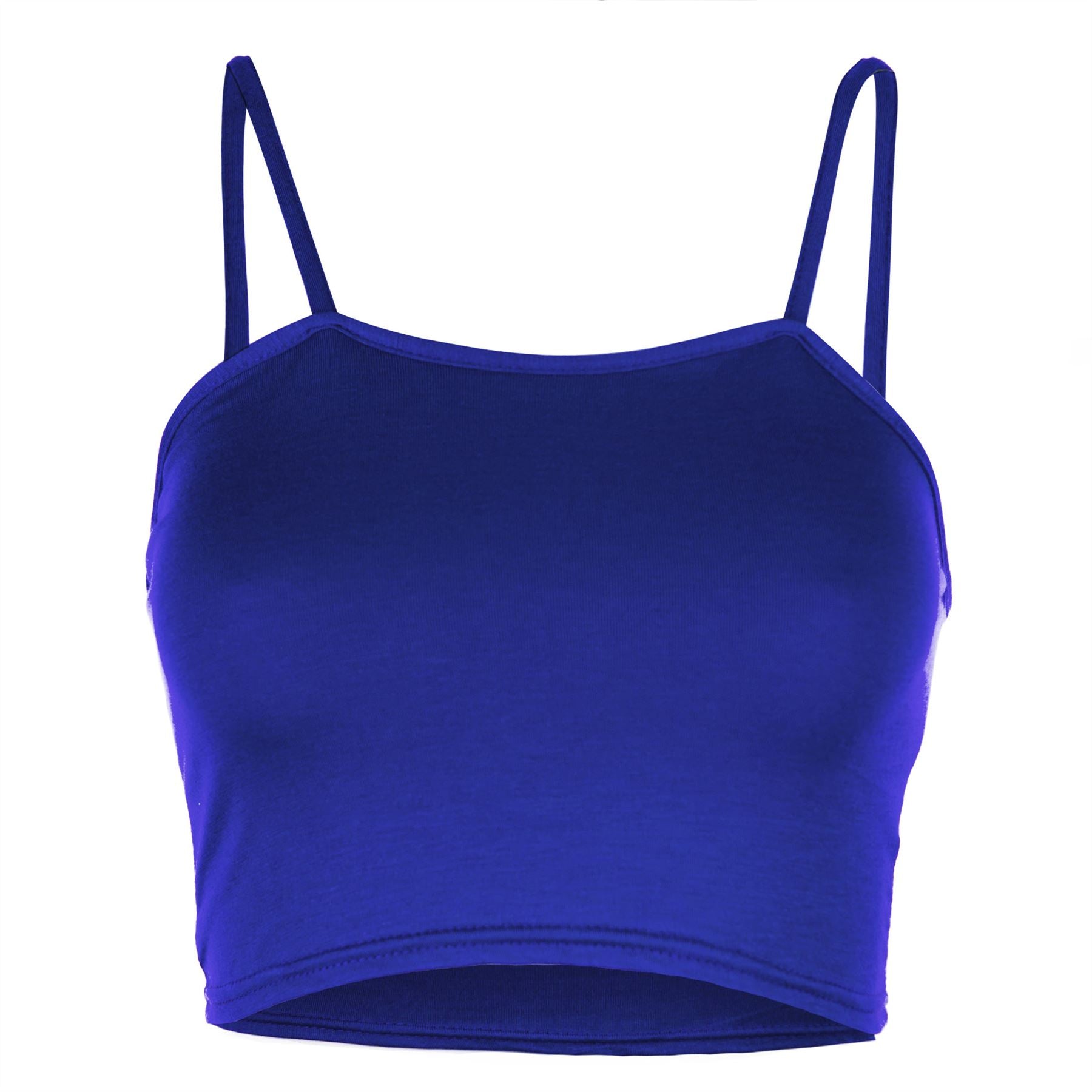 Carrieanne Strappy Cami Basic Jersey Crop Top