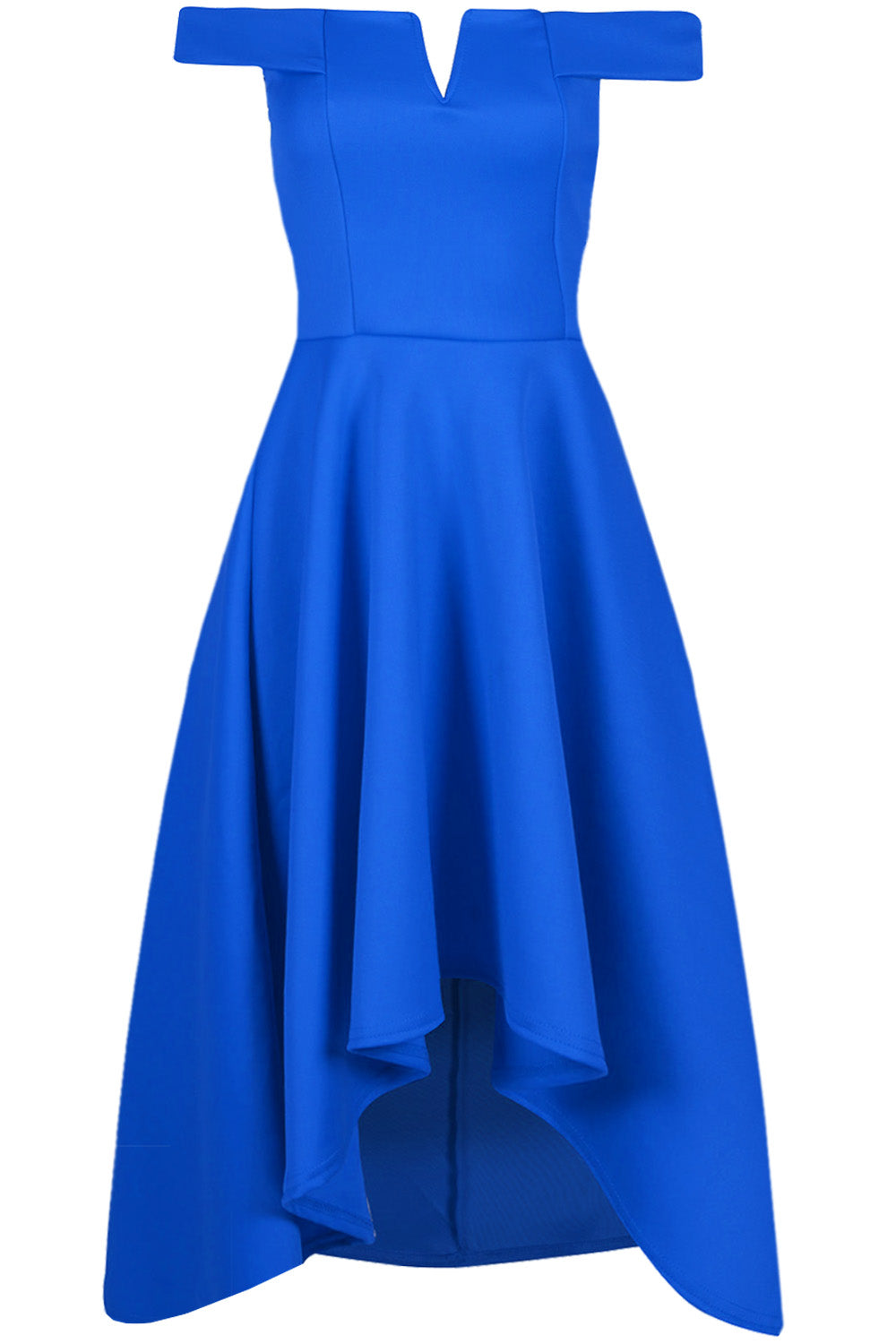 Natalia V Bar Off Shoulder Midi Swing Dress