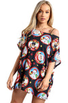 Mia Gift Tree Bells Christmas Baggy T Shirt