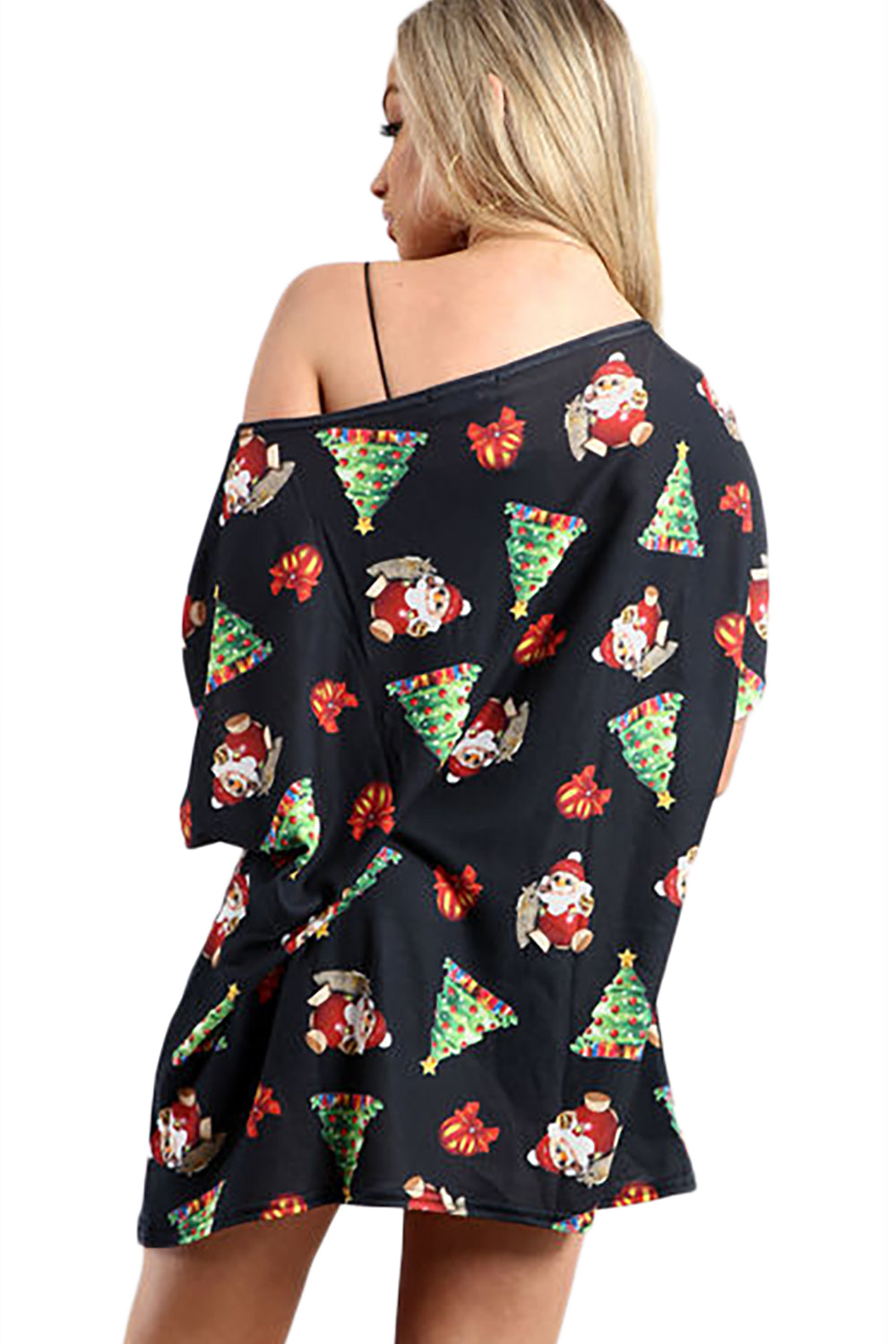 Mia Gift Tree Bells Christmas Baggy T Shirt