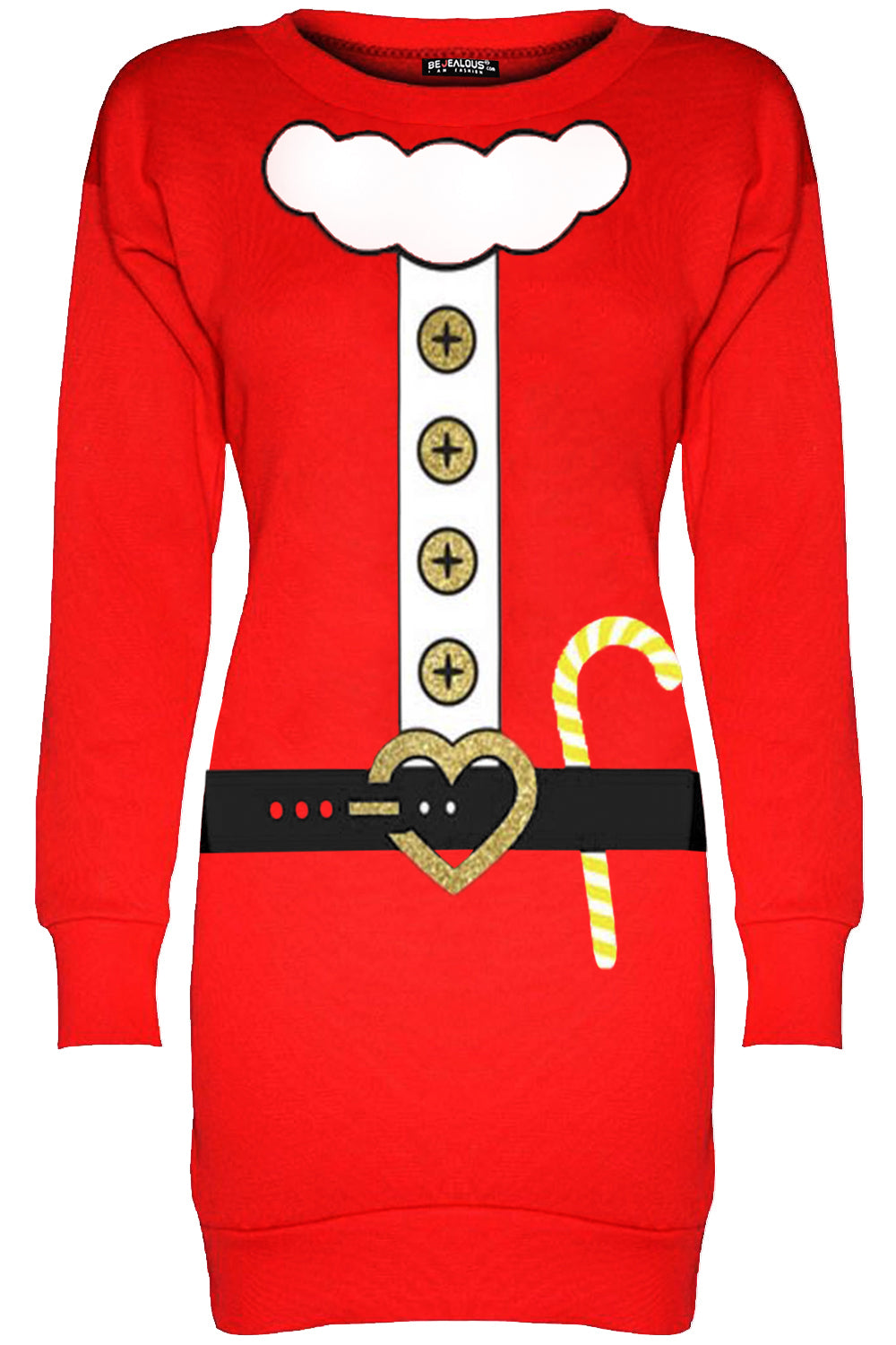 Long Sleeve Christmas Elf Jumper Dress