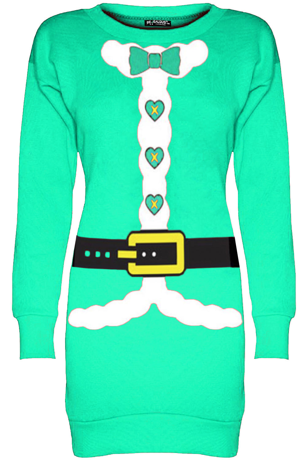 Long Sleeve Christmas Elf Jumper Dress