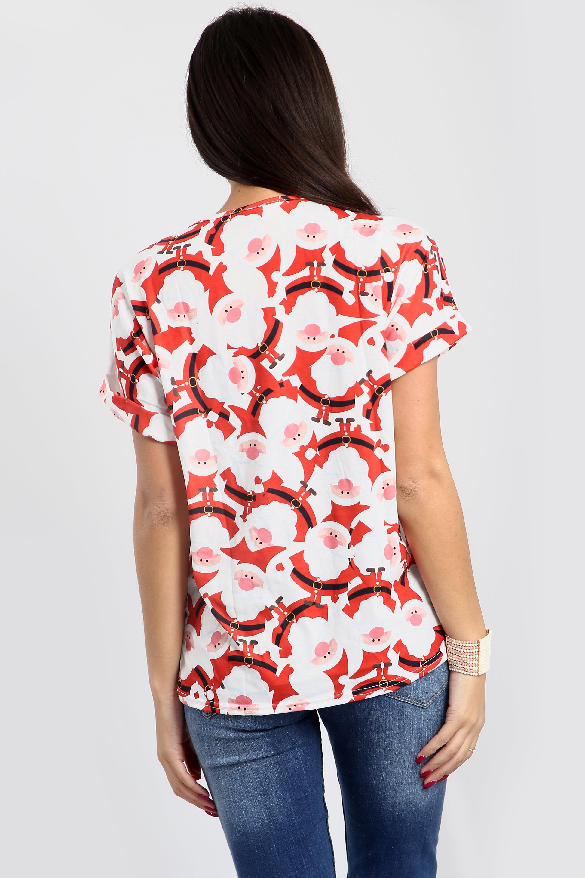 Isla Christmas Santa Reindeer Baggy T Shirt