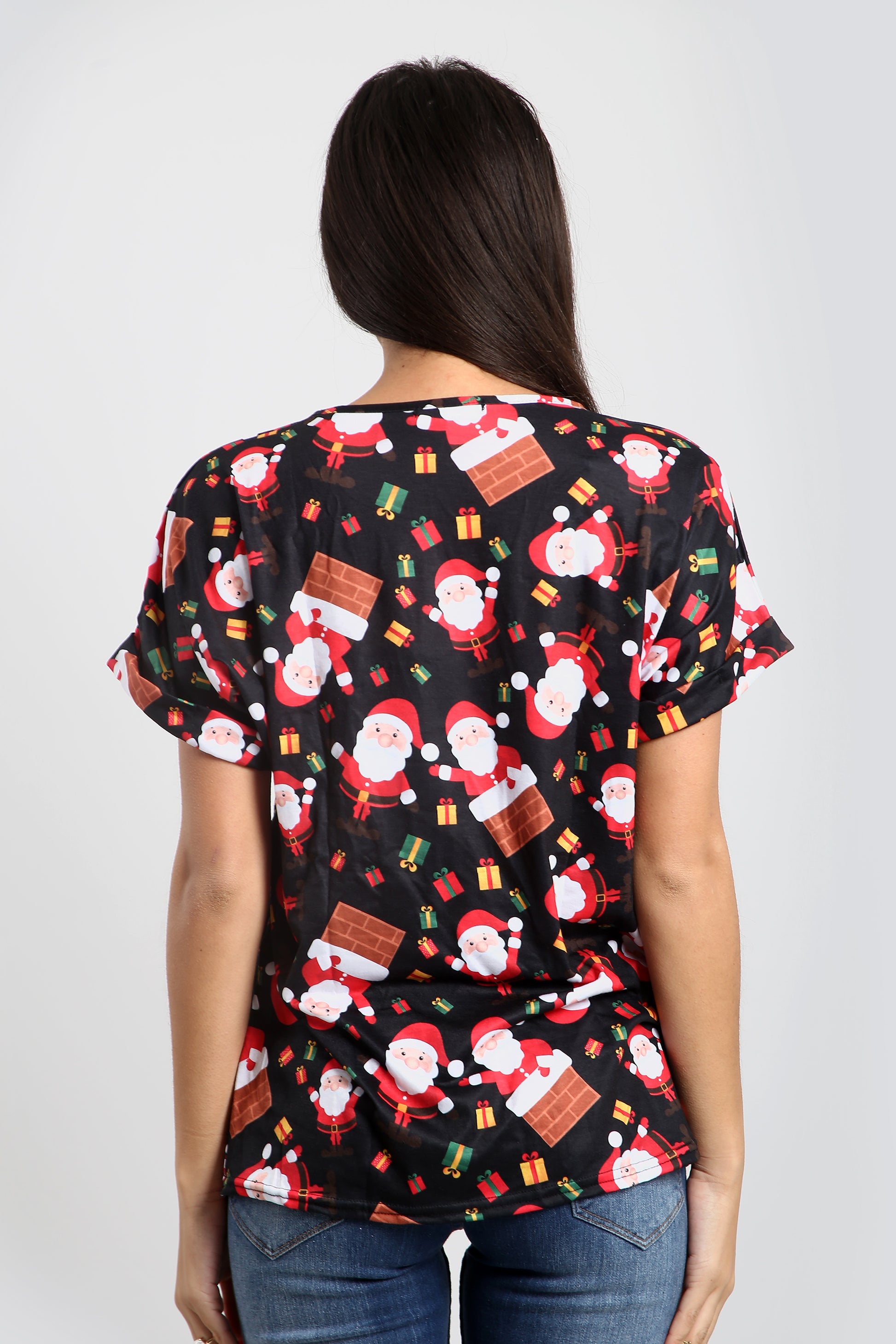 Isla Christmas Santa Reindeer Baggy T Shirt