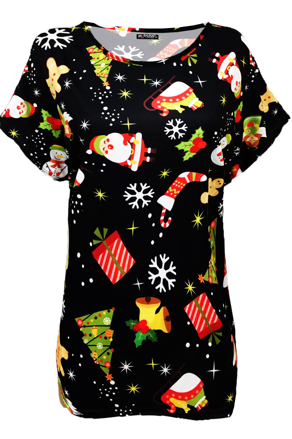 Mia Gift Tree Bells Christmas Baggy T Shirt