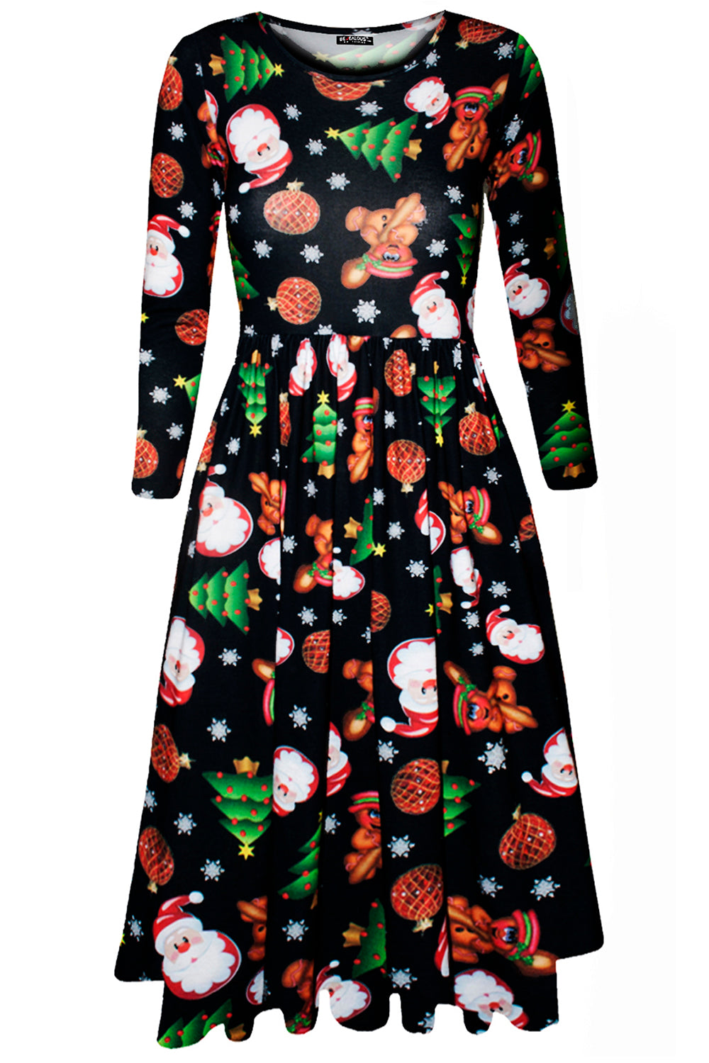 Maisie Christmas Snowman Swing Midi Skater Dress