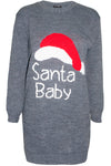 Santa Baby Slogan Print Jumper Dress - bejealous-com